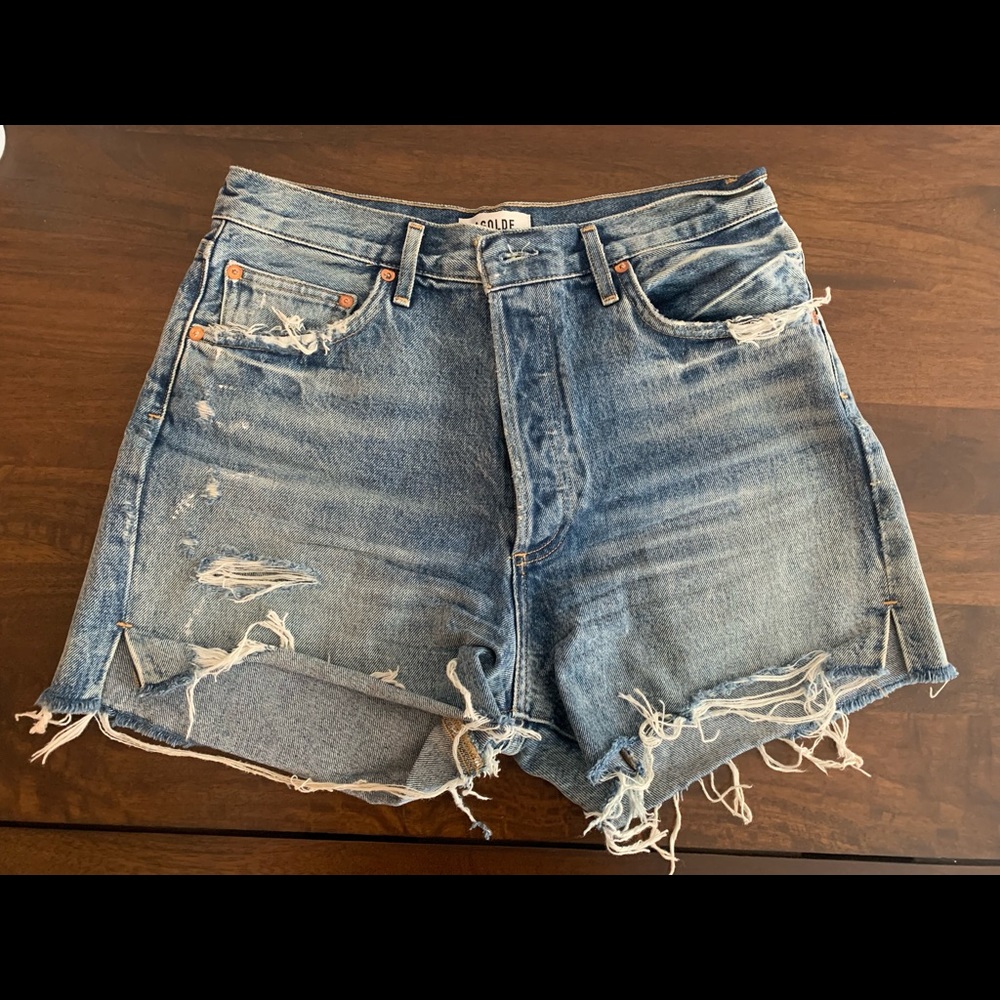 AGOLDE Dee Cutoff Denim Shorts